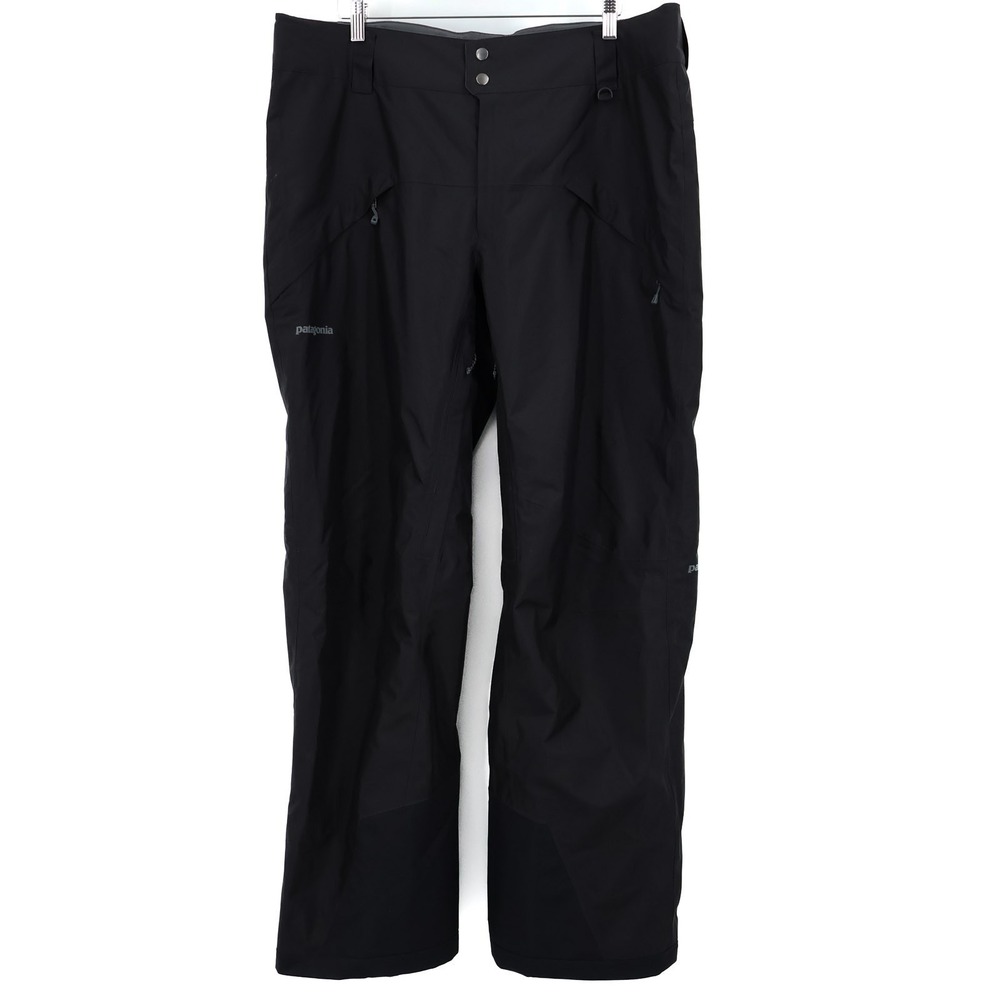 Patagonia RECCO H2No Ski Snowboard Pants Men XL Waterproof Windproof Vented Blk